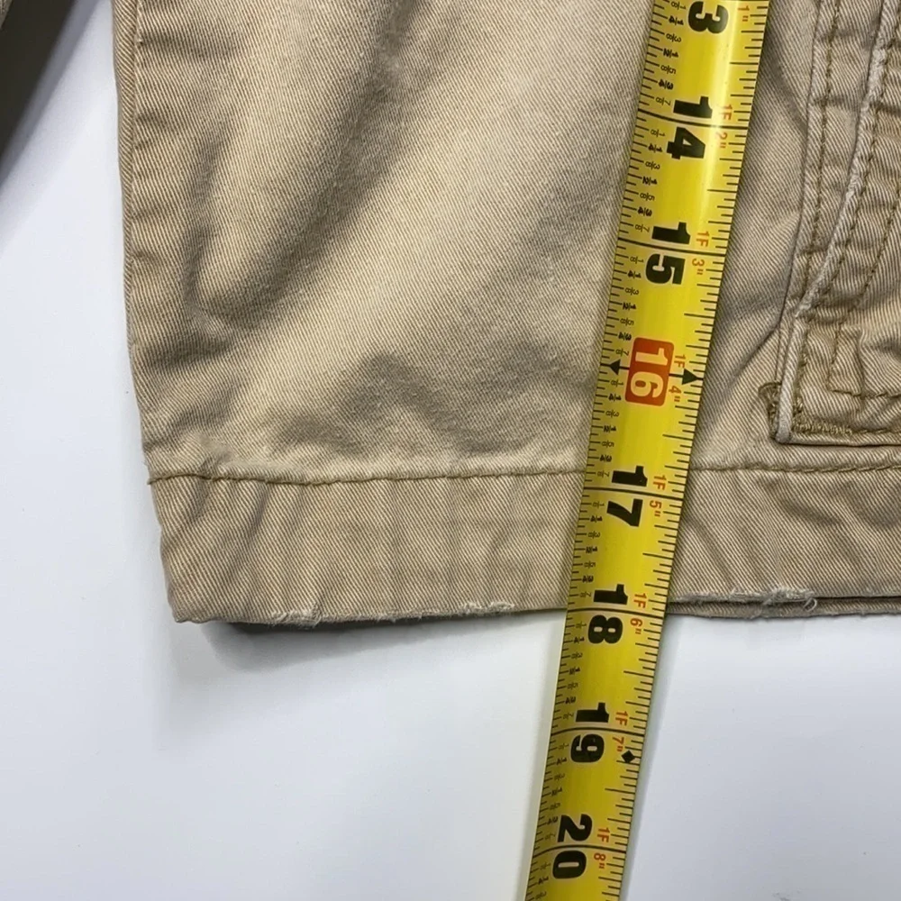 Hollister Tan Button Fly Cargo Shorts Size 28